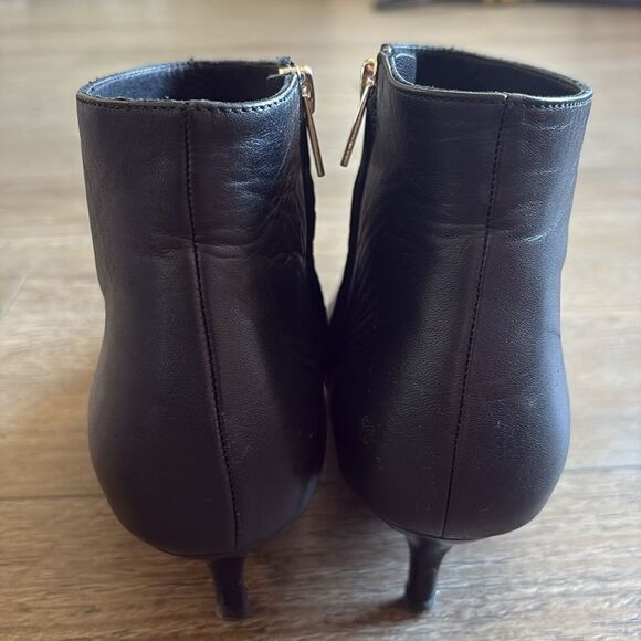 Anine Bing Stella Black Leather Ankle Boots Pointed Toe w Kitten Heel Size 38 - Picture 9 of 10